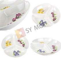 SY몰 삼각나눔접시 대 마른안주그릇 과자그릇