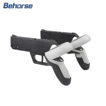 vr shooter games pistol gun stock controller 핸들 그립 향상된 fps 게임 경험 for oculus quest 2 케이스, 하얀