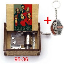 La Casa De Papel Bella Ciao 프린트 뮤직 박스 살바도르 달리 머니 페이퍼 하우스 뮤지컬 핸드 남성 여성 262809, 주황색