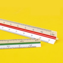 도면 삼각스케일자 건축 제도 눈금 측량 자 15cm 30cm, 30cm - 저배율