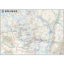 [지도코리아] 김해시 관내도 110*79cm (코팅/천 소형) 김해 지도 전도, 일반천