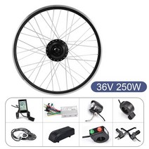 전기 접이식 배달 자전거16in 변환 키트 LCD3 250w 모터 휠 자전거 엔진, 05 36V 250W S830, 01 Front