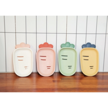 나무팩토리 당근모양 비누거치대 비누받침대, 체리레드