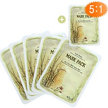 자연마을 쌀겨마스크팩 set 5+1매, 단품, 단품