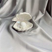 침대 테이블 모션데스크 늦은 만남 쉘 작은 밤 램프 환상 침실 머리맡 북유럽 그물 빨간 소녀 심장 꿈 쉘 얼굴 진주 세라믹 램프 테이블 램프 가구사이트, 진주 유약 쉘 야간 조명 약간 결