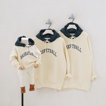 농구공 패밀리룩 후드티셔츠 가족촬영