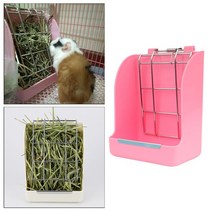닭장만들기 병아리부화기 닭장 플라스틱 매달려 건초 랙 홀더 친칠라 Herbivore 기니 돼지에 대한 토끼 먹이 피더 스탠드, 3.Pink