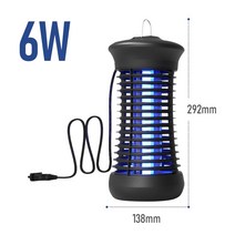 겨울 모기 전기 퇴치기 UV 전구 충격 킬러 램프 6 W18 W 365nm 조명 제어 플라이 트랩 파리 곤충 버그 재퍼 126774, 6W-No Light Control, CHINA, 미국 플러그