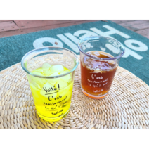 레터링유리컵 카페컵 유리잔, 브알라 화이트-300ml, 1개