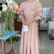 블링앤수 로맨틱 여성 기본핏 라운드넥 원피스 KZZ175