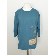 엄마네옷장 국산 라운드 꽃자수 칠부티 TDSS23N07 봄여름 엄마옷 할머니옷 중년여성 면100