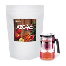 뉴트로웨이 100% 국내산 사과 당근 비트 순수원료만 사용 에비씨 쥬스 레시피 abc쥬스 티백 차 ABC주스100티백+티포트500ml세트, 100개입, 1.5g