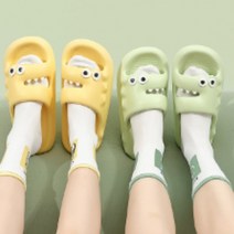 실내화 슬리퍼 거실화 악어 캐릭터 쿠션, 화이트
