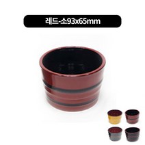 멜라민 모밀장국 8size, 레드-소93x65mm