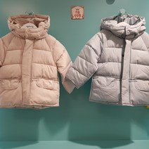 아가방 동아수성 * 유아 아동 등판 극세사로 가볍고 부드러운 웰론 점퍼 베이지 민트 #티티소프트웰론점퍼