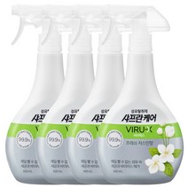 엘지생활건강 샤프란케어 바이럭스 섬유탈취제 프레쉬자스민향 500ml / 탈취스프레이, 4개입