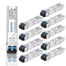 QSFPTEK 시스코 SFP10GTS Ubiquiti UFRJ4510G Netgear Mikrotik DLink Supermicro TPLink Linksys CAT6A/CAT7용, 10 Pack_1000Base-LX: 10km
