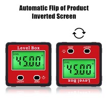 고조계 수평 각도 측정기 디지털 경사계 백라이트 3 In 1 전자 레벨 박스, 한개옵션0