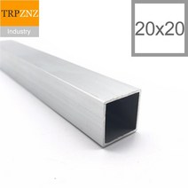 20x20mm 알루미늄 합금 사각 튜브 프로파일 두꺼운 1mm 2mm 3mm 알루미늄 합금 직사각형 파이프 장식 파티션 재료, 20x20x3, 맞춤 길이