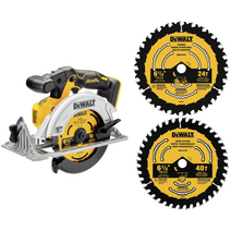 미국 디월트 브러시리스 20V 원형톱 6-1/2인치 본체만 DEWALT DCS565B, 본체 + #1 40톱날 + #2 ﻿24톱날