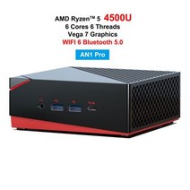 미니pc AMD-라이젠 R5 3750H R7 2700U 미니 PC 베가 10 그래픽 포함 4K UHD Nvme SSD 데스크탑 게임용 컴, 04 8G RAM 512G SSD_04 EU, 04 AN1 Pro R5 4500U