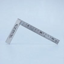 [SHINWA] 신와 직각자 / 직각측정 / 직각선마킹 / T스퀘어 / 스테인레스 / 15cm 눈금표기 / 양면눈금 / 62009, 1개