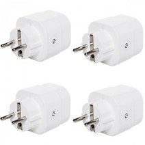 ZigBee 스마트 플러그 EU 16A 어댑터 전원 모니터 타이머 소켓 원격 제어 Tuya 무선 콘센트 Alexa Google 홈 어시스턴트, EU PLUG_4PCS-Zigbee socket