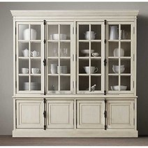 오크목 수제 가구 원목진열장 우드쇼케이스 그릇장 원목 그릇장 쇼케이스 진열대, 문 3개 160x45x220