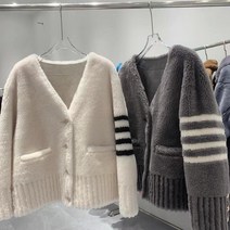 수입명품 스타일 삼색 배색 리얼양모 자켓