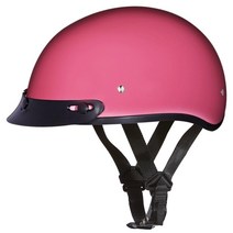 Daytona Helmets 하프 스컬 캡 오토바이 헬멧 DOT 승인 하이 그로스 핑크 M USA 미국, Hi-Gloss White