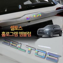 (차데코) 셀토스 엠블럼 레터링 홀로그램 카본 스티커 DIY 악세사리 튜닝 용품, 오로라 홀로그램