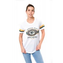 Ultra Game NFL Green Bay Packers Womenss Soft Mesh Jersey Varsity Tee Shirt White Large