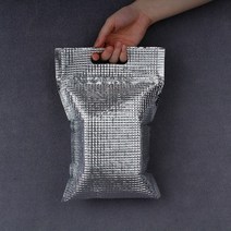 손잡이 보냉 지퍼 백 팩 미니 파우치 배달 은박 쿨링 단열 보온 봉투 20X30
