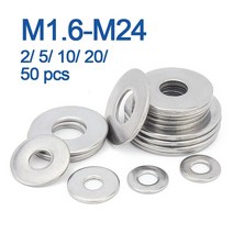 M1.6 M2 M3 M5 M6 M8 ~ M24 304 스테인레스 스틸 가스켓 초박형 금속 나사 플랫 와셔 표준 증가 두꺼운 중간, M20x37x3 x2pcs