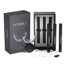 치아미백 셀프 미백겔 화이트닝패치 ivismile 라이트 led 장치 젤 세트 홈 세척 키트 선물 상자 무선 충전 펜, 협력사, 검은 색