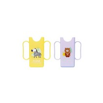 플렉사 125ml 미니팩홀더 상하목장 호환 가능 케이스 2개 세트, 02 플렉사 미니팩홀더(퍼플-곰)