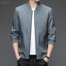 DFMEI 봄가을 점퍼 플라워 야구복 코트 남중년 비즈니스 캐주얼 카디건 남성 지퍼 캐주얼