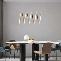 LED 코일 스프링 50W 식탁등 유광 팬던트조명 인테리어조명, 단품