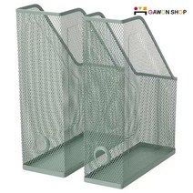 이케아 DRONJONS 철제 파일꽂이/서류꽂이 2P세트, 라이트그린-그레이