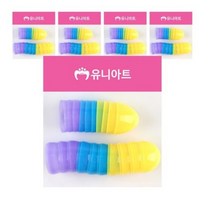 유니아트 플라스틱 계란모형 소 10p, 혼합색상, 15개