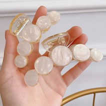 명품집게핀 반머리묶음 헤어집게 오봉자개 앵두 45mm