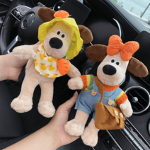 그로밋안전벨트 큐티 강아지 자동차 안전 숄더 뽀글이 피규어 보험 벨트 커버 차량용 인형 카 장식 세트, 옵션18