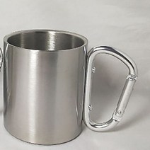 야연냄비 인덕션 코펠 세트 군용 반합 백패킹 장비 절연 여행 머그잔 이중 벽 스테인레스 스틸 야외 캠핑 컵 후크 핸들 내열성, 실버300ml