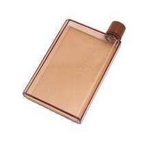 생수병가습기 원룸가습기 USB가습기 A5 A6 메모 종이 물 병 플랫 컵 BPA 무료 클리어 북 휴대용 패드 크기, 03 BROWN_01 A6-350ML