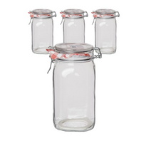 보르미올리 피도 클리어탑 유리저장병, 1500ml, 4개입