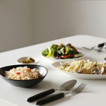 조약돌 2인 14P 홈세트 그릇세트, 블랙