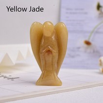 천연 크리스탈 가디언 천사 입상 자수정 로즈 쿼츠 힐링 스톤 보석 공예 홈 데코 장식품