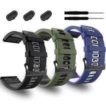 26mm Garmin Enduro 2 시계 밴드와 호환되는 6팩 Tactix 7 Pro/Fenix 6X Pro/6X/Fenix 5X/5X Plus/Descent Mk2i/D2 D, 3PackB