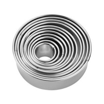 타공 타르트링 원형 사각 무스링 쿠키틀 푸딩틀 11-조각 세트 430 스테인레스 스틸 광택 내부 및 외벽 크리