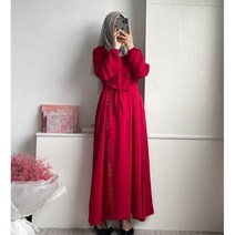 제이즈 아바야 이슬람 드레스 여성 O 목 전체 소매 느슨한 가운 가을 패션 아랍 두바이 의류